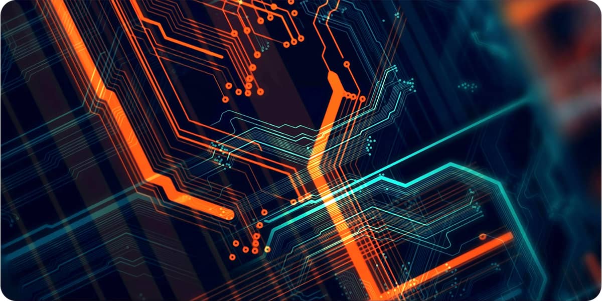 Technology lines graphic