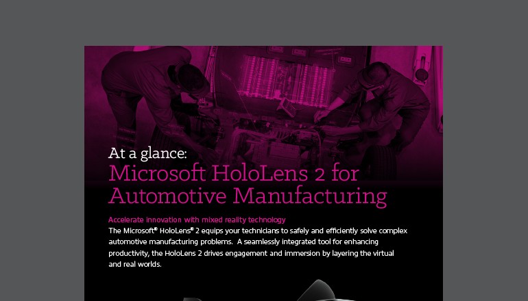 A seamlessly integrated tool for enhancing productivity, the HoloLens® 2 drives engagement and immersion by layering the virtual and real worlds. Microsoft HoloLens 2 for Automotive Manufacturing Infographics
