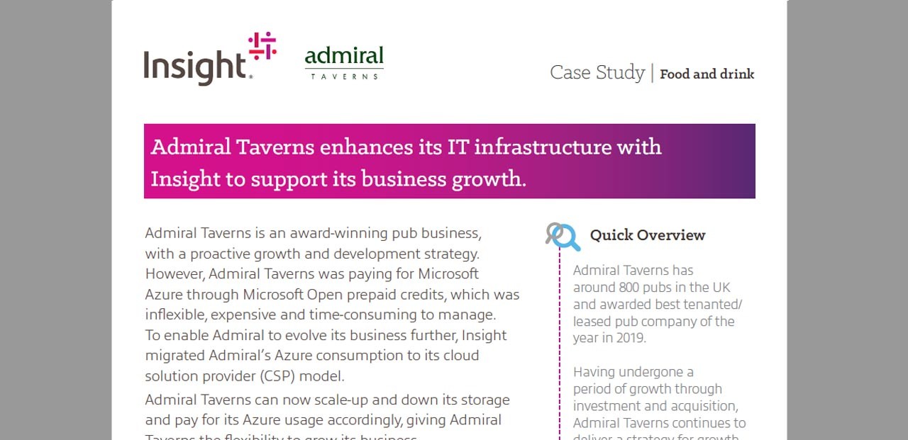 Admiral Taverns and Insight UK Case Study