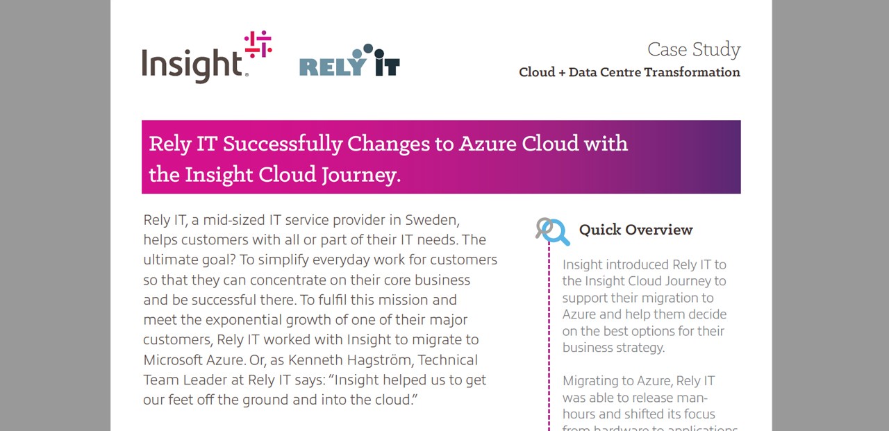 RELY IT and Insight UK Case Study