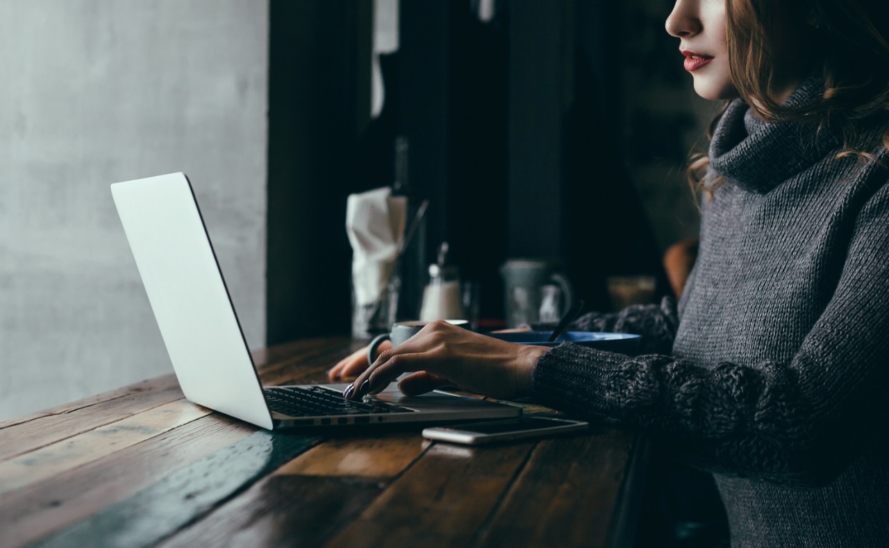 Woman at laptop