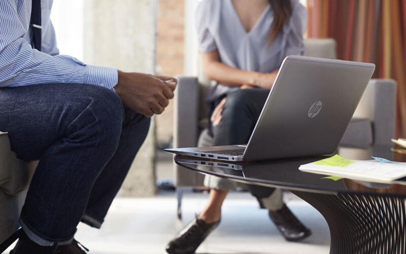 HP EliteBook 1040 notebook in use during business meeting