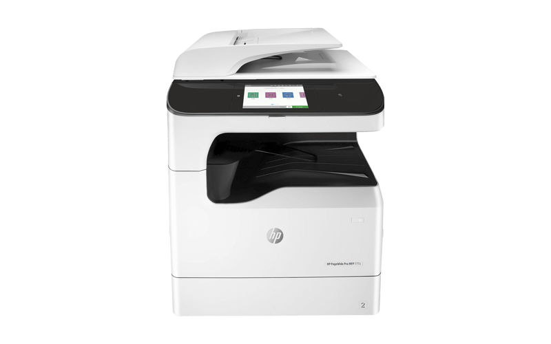 Close up of the HP PageWide Pro 700 Series printer
