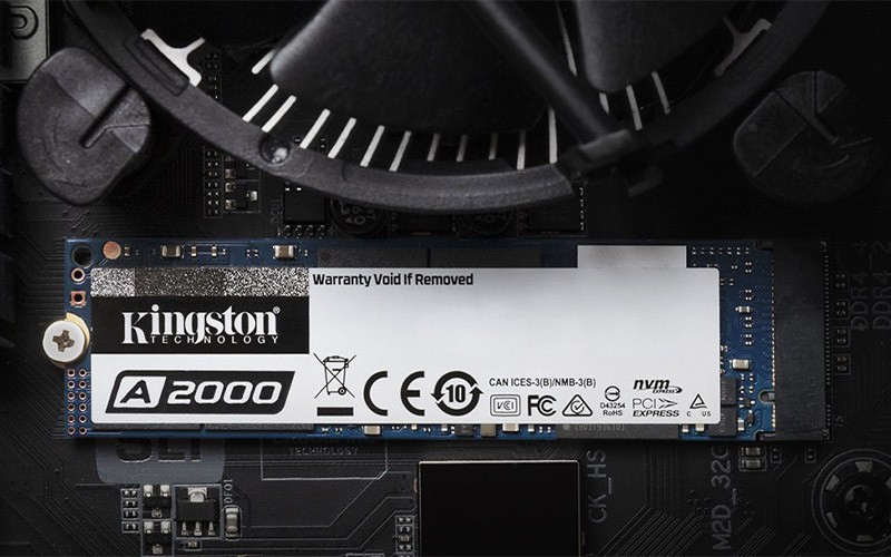 close up of the A2000 NVMe SSD