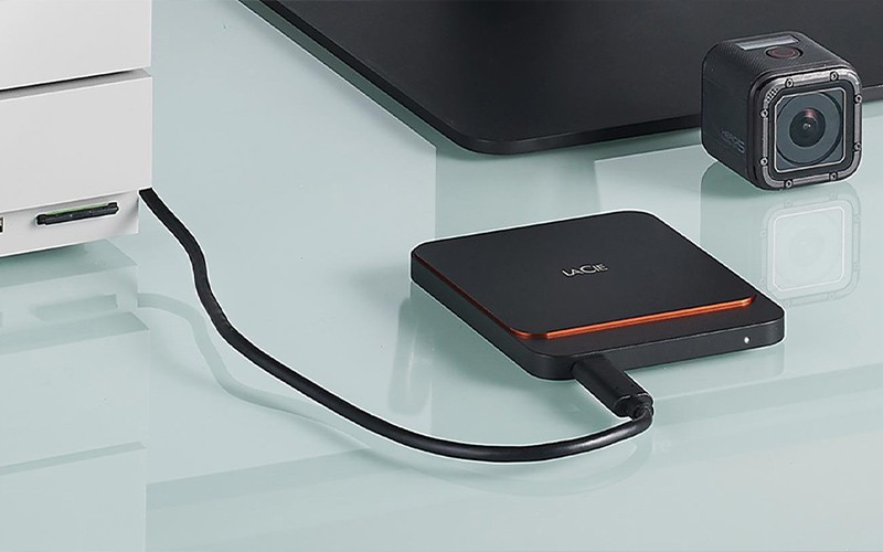 Capture your vision in a flash close up of the LaCie portable SSD