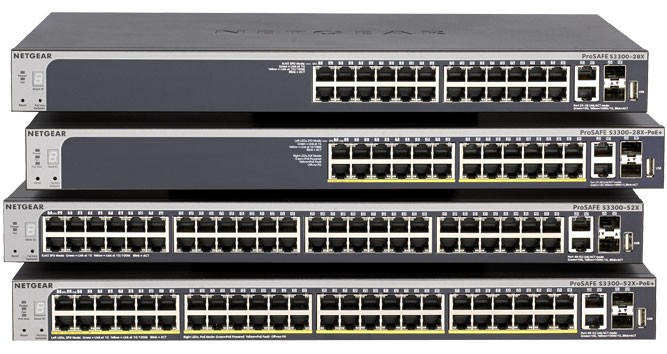 ProSAFE S3300 Series Switches Gigabit Stackable Smart Managed Switches