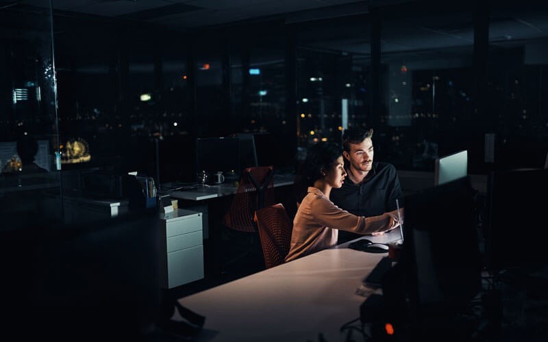 Palo Alto Next-Generation Firewalls Users working at night