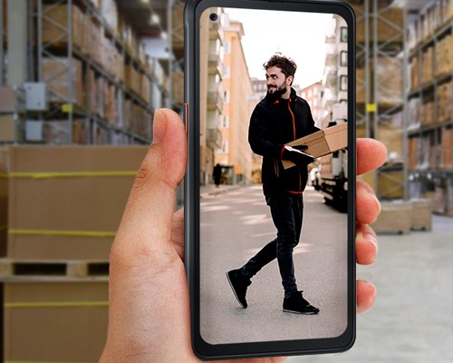 Accident Ready Samsung rugged device splashed with water