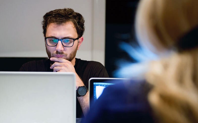 Sophos Endpoint Protection Man using computer